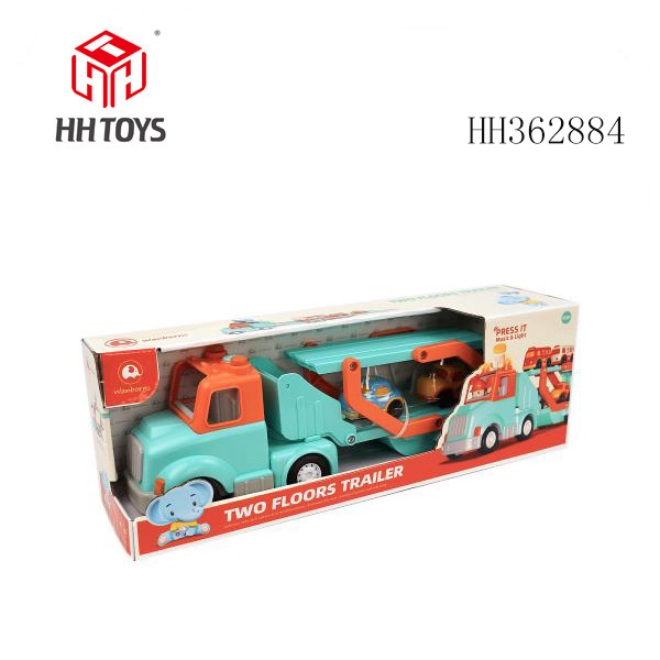 Plastic pointed 2-layer trailer with music, lighting, and electrical package