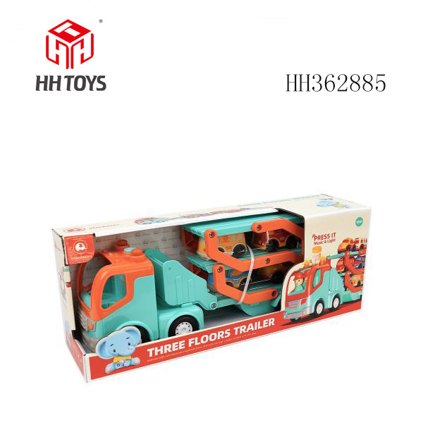 Plastic flat head 3-layer trailer with music, lighting, and electric package