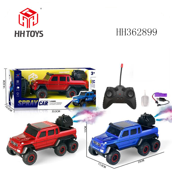 27MHZ 五通灯光喷雾六轮遥控车1：18