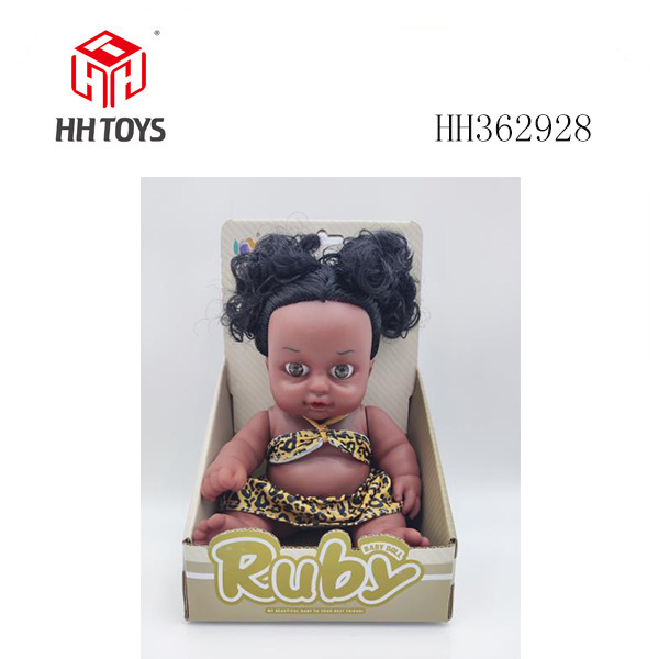 10寸全搪12声黑人娃娃