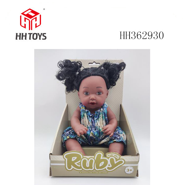 12寸全搪胶12声黑人娃娃