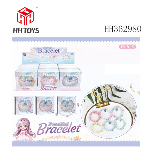 6款18只装水晶串珠手链带吊坠